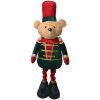 Decoración Oso Clayre & Eef 50825 25x15x58 cm Marrón y Rojo