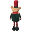 Decoración Oso Clayre & Eef 50825 25x15x58 cm Marrón y Rojo