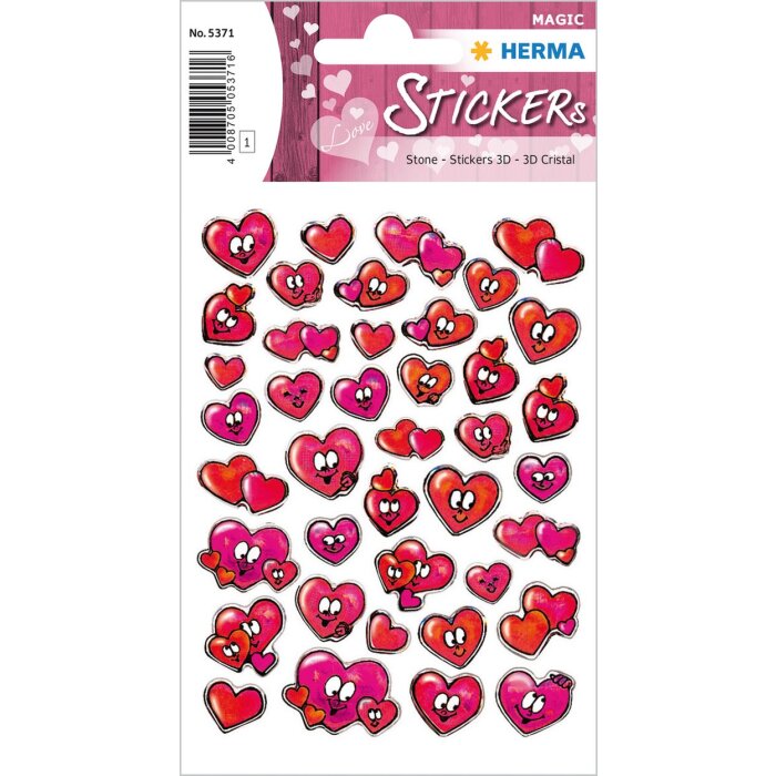 HERMA Etiquetas decorativas MAGIC ojos corazón Piedra