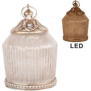 Decoración con LED Clayre & Eef 6GL5216 Ø 8x12 cm Rosa