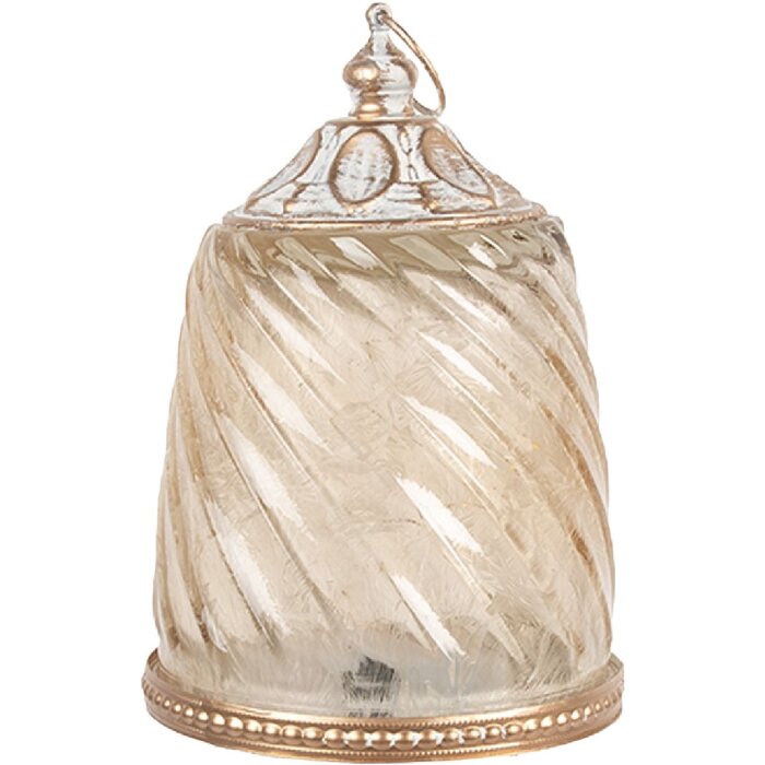 Decoración con LED Clayre & Eef 6GL5217 Ø 9x14 cm / 2x AAA Beige