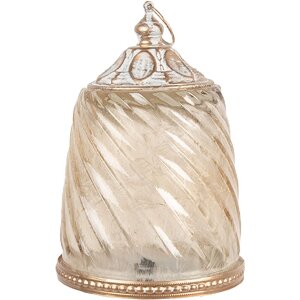 Decoración con LED Clayre & Eef 6GL5217 Ø 9x14 cm / 2x AAA Beige