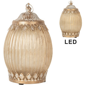 Clayre & Eef 6GL5220 Decoración con LED Ø 11x18 cm / 2xAAA