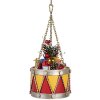 Clayre & Eef 6Y5865Y Decoración Tambor Ø 12x16/27 cm Amarillo-Rojo