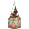 Clayre & Eef 6Y5867P Decoración Tambor Ø 21x34/43 cm Rosa Verde