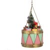 Clayre & Eef 6Y5867P Decoración Tambor Ø 21x34/43 cm Rosa Verde