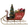 Clayre & Eef 6Y5870 Decoración Trineo 30x15x22 cm Rojo Dorado