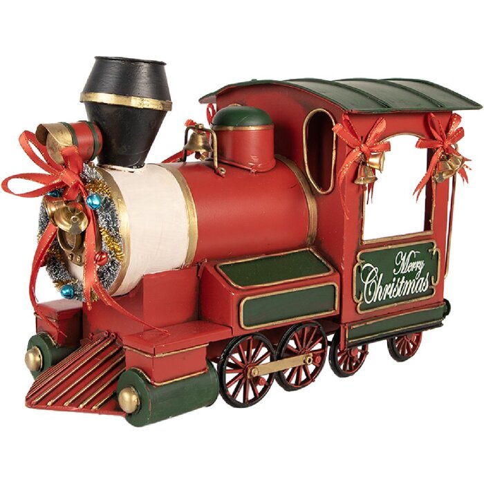 Decoración Locomotora Clayre & Eef 6Y5871 35x16x22 cm Rojo