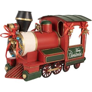 Decoración Locomotora Clayre & Eef 6Y5871 35x16x22 cm Rojo