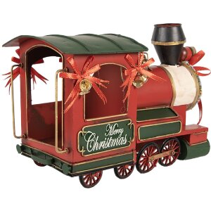 Decoración Locomotora Clayre & Eef 6Y5871 35x16x22 cm Rojo