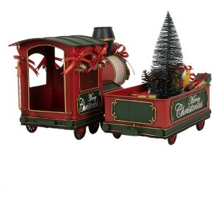 Decoración Locomotora Clayre & Eef 6Y5871 35x16x22 cm Rojo
