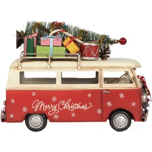 Clayre & Eef 6Y5873 Modelo Autobús 38x16x28 cm Rojo Beige