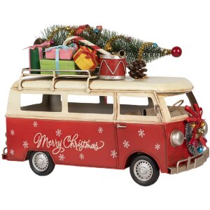 Clayre & Eef 6Y5873 Modelo Autobús 38x16x28 cm Rojo Beige