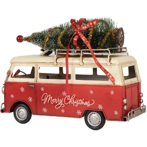 Clayre & Eef 6Y5873 Modelo Autobús 38x16x28 cm Rojo Beige