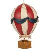 Decoración Globo Aerostático Clayre & Eef 6Y5874 Ø 26x42 cm Rojo y Beige