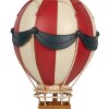 Decoración Globo Aerostático Clayre & Eef 6Y5874 Ø 26x42 cm Rojo y Beige