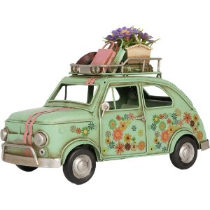 Clayre & Eef 6Y5876 Decoración Auto Verde 26x12x18 cm