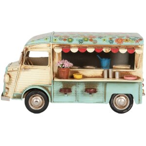 Decoración Foodtruck Clayre & Eef 6Y5877 26x14x14 cm Beige Azul