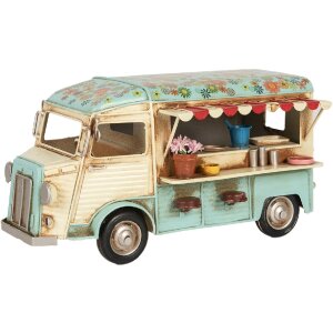 Decoración Foodtruck Clayre & Eef 6Y5877 26x14x14 cm Beige Azul