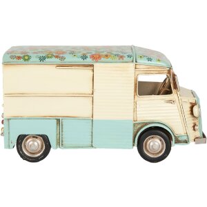 Decoración Foodtruck Clayre & Eef 6Y5877 26x14x14 cm Beige Azul