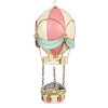Decoración Globo Aerostático Clayre & Eef 6Y5878 Ø 14x29 cm Rosa Beige