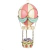 Decoración Globo Aerostático Clayre & Eef 6Y5878 Ø 14x29 cm Rosa Beige