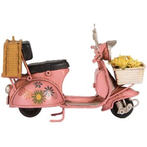 Clayre & Eef 6Y5879 Modelo Motocicleta 12x6x8 cm Rosa Beige