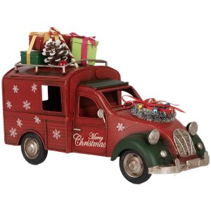 Decoración Auto Clayre & Eef 6Y5881 Rojo 26x11x17 cm