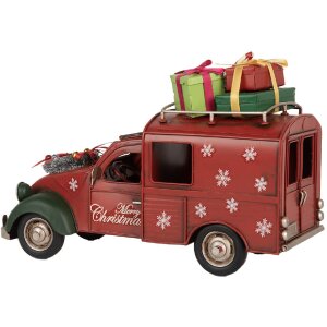 Decoración Auto Clayre & Eef 6Y5881 Rojo 26x11x17 cm