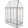 Clayre & Eef 5GL0022 Mini invernadero decorativo 35x15x46 cm Negro Transparente