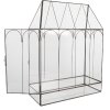 Clayre & Eef 5GL0022 Mini invernadero decorativo 35x15x46 cm Negro Transparente