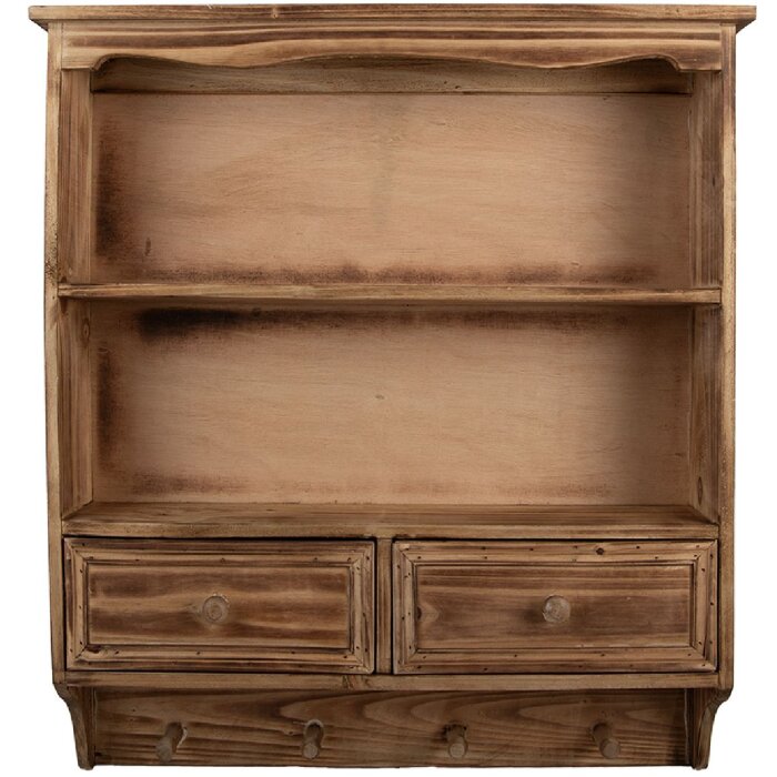 Armario de pared Clayre & Eef 5H0746 56x13x60 cm Marrón Madera Estilo Campestre