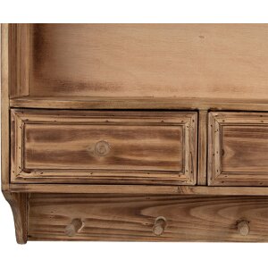 Armario de pared Clayre & Eef 5H0746 56x13x60 cm Marrón Madera Estilo Campestre