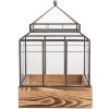 Clayre & Eef 6GL5362 Decoración Mini Invernadero 21x21x32 cm