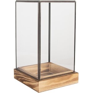 Clayre & Eef 6GL5365 Decoración Mini Invernadero 14x14x24 cm