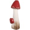 Decoración Hongo Clayre & Eef 6TE0578 16x14x41 cm Blanco y Rojo