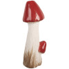 Decoración Hongo Clayre & Eef 6TE0578 16x14x41 cm Blanco y Rojo