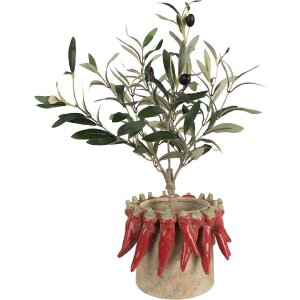 Maceta de terracota Clayre & Eef 6TE0579L Ø...