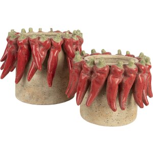 Maceta de terracota Clayre & Eef 6TE0579L Ø 21x17 cm Estilo rústico