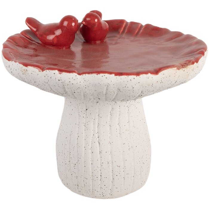 Decoración Hongo Ø 25x21 cm Blanco y Rojo Clayre & Eef 6TE0581