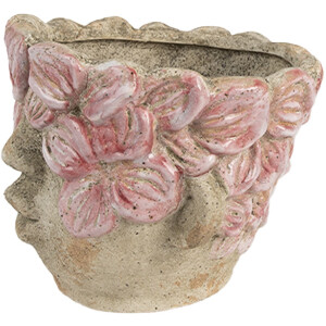 Maceta Ø 18x15 cm Beige-Rosa Clayre & Eef 6TE0583