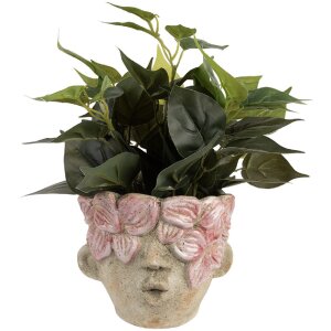 Maceta Ø 18x15 cm Beige-Rosa Clayre & Eef 6TE0583