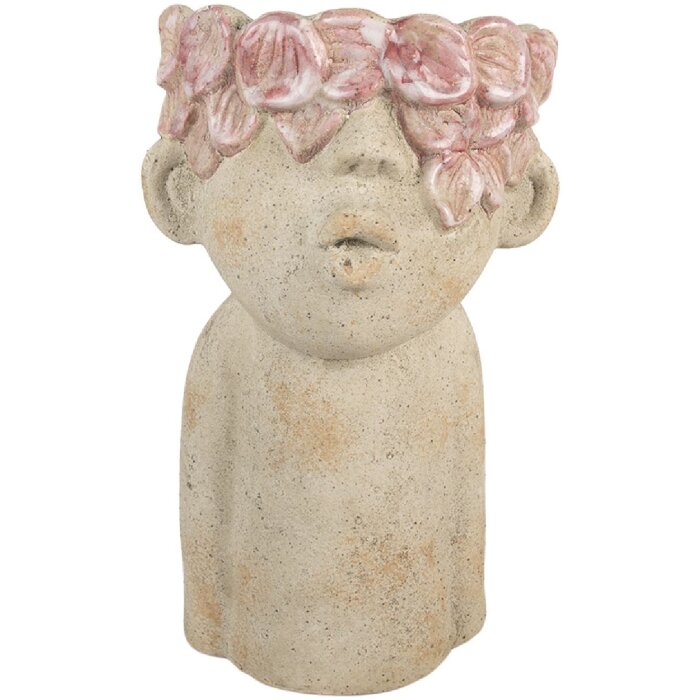 Maceta Clayre & Eef 6TE0584L 20x19x31 cm Beige Rosa