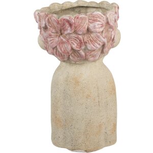 Maceta Clayre & Eef 6TE0584L 20x19x31 cm Beige Rosa