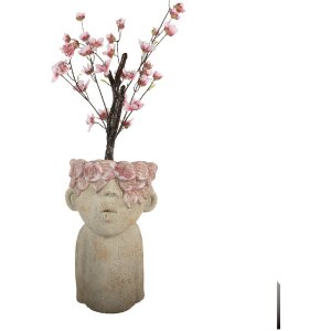 Maceta Clayre & Eef 6TE0584L 20x19x31 cm Beige Rosa
