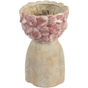 Maceta Clayre & Eef 6TE0584M 16x15x25 cm Beige Rojo