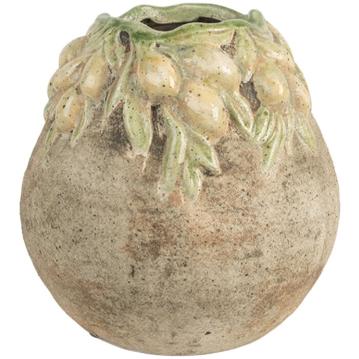Maceta Clayre & Eef 6TE0585 Ø 18x18 cm Beige Amarillo
