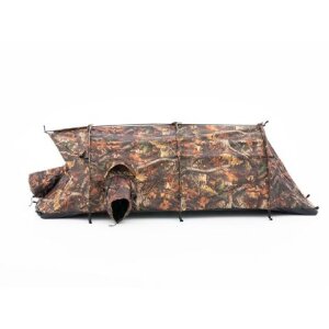 Tienda de campaña de camuflaje Buteo Photo Gear Falco Mark IV Marrón Tienda Individual 3 Aberturas