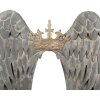 Decoración de pared Alas Clayre & Eef 5Y1367 46x4x65 cm Gris y Dorado