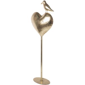 Corazón Decorativo Clayre & Eef 5Y1373 24x11x68 cm Dorado
